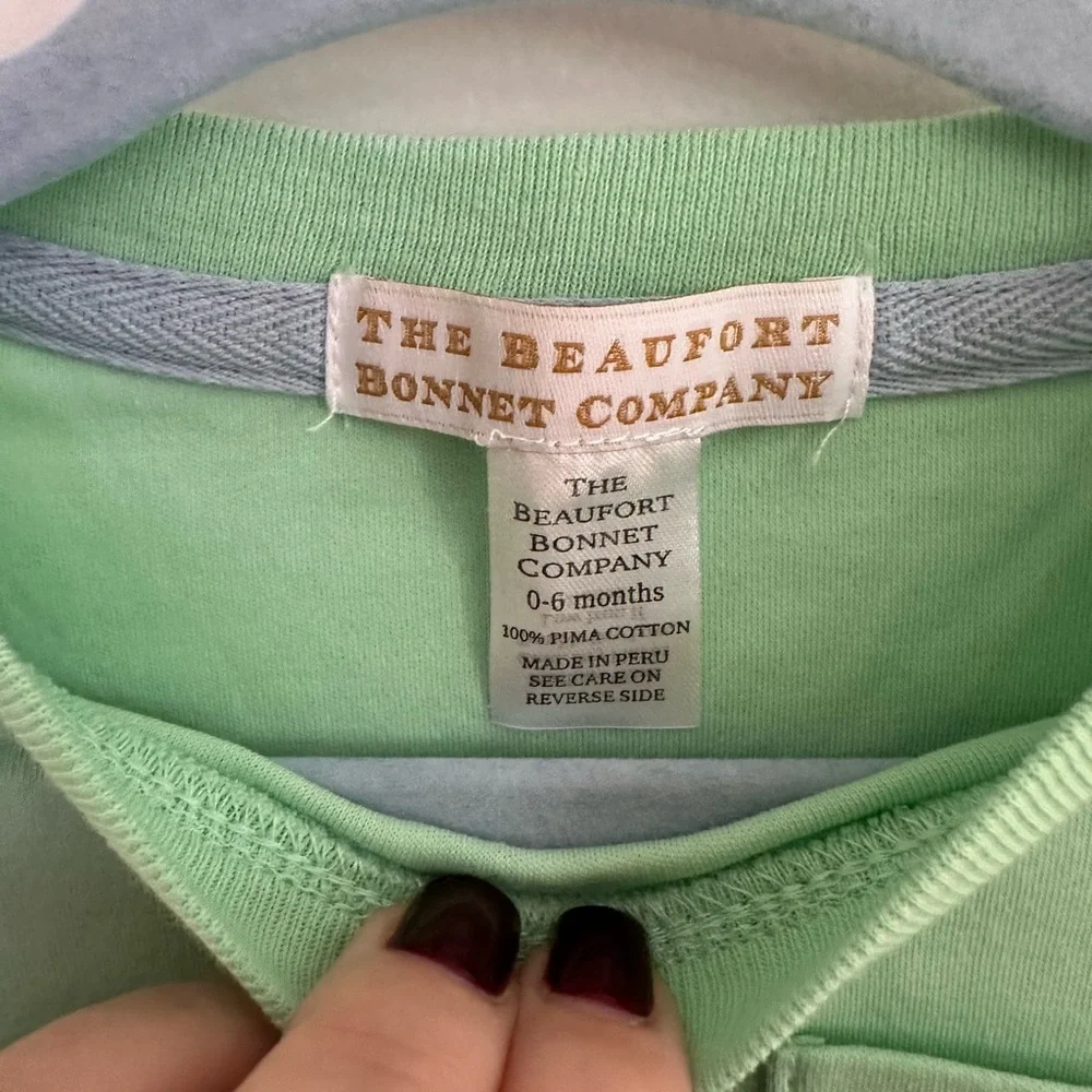 TBBC baby boy green long sleeve t-shirt size 0-6 months EUC